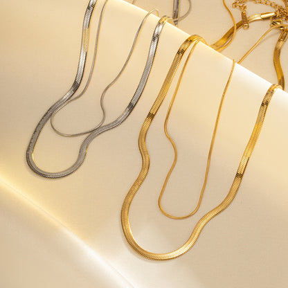 Minimalist Double Layer Chain Necklace