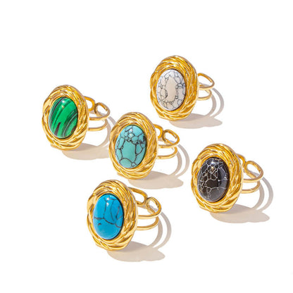 Estelle Gemstone Open Rings