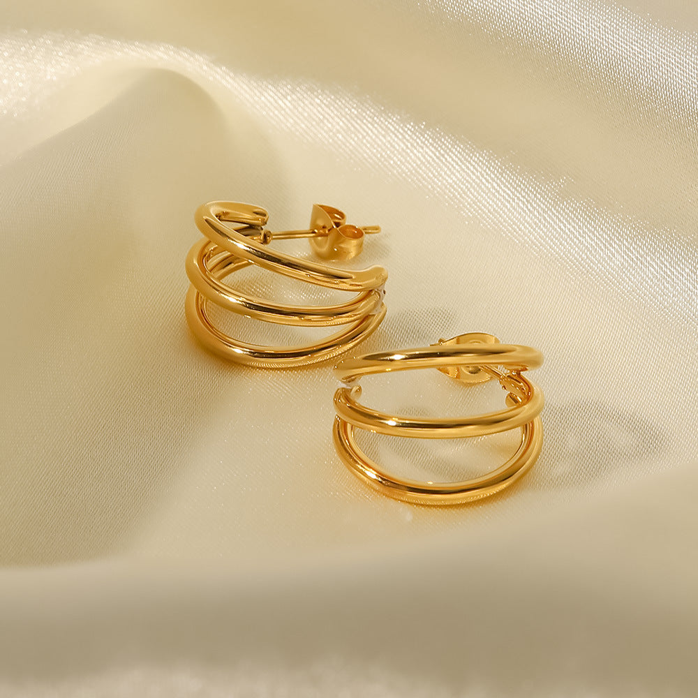 Jasmine Elegant Hoop Earrings