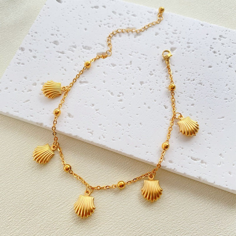 Beachy Golden Charm Anklet