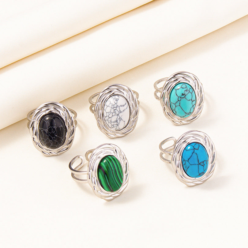 Estelle Gemstone Open Rings