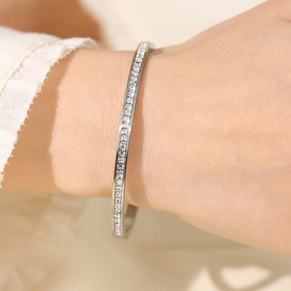 Minimalist Zircon Bangle Bracelets