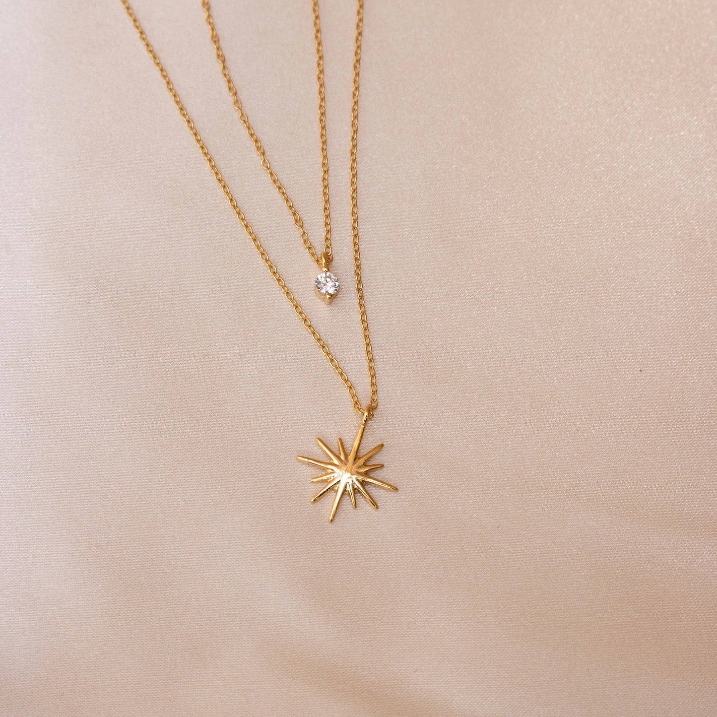 Minimalist Guiding Star Layered Necklace