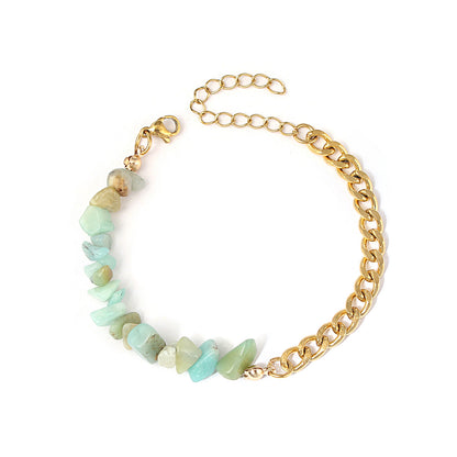 Natural Gemstone Chain Bracelet