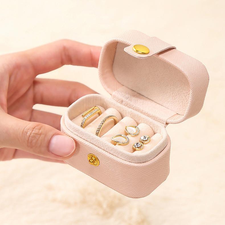 4 Slot Mini Leather Jewelry Box