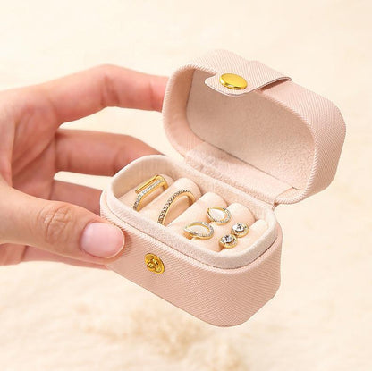 4 Slot Mini Leather Jewelry Box