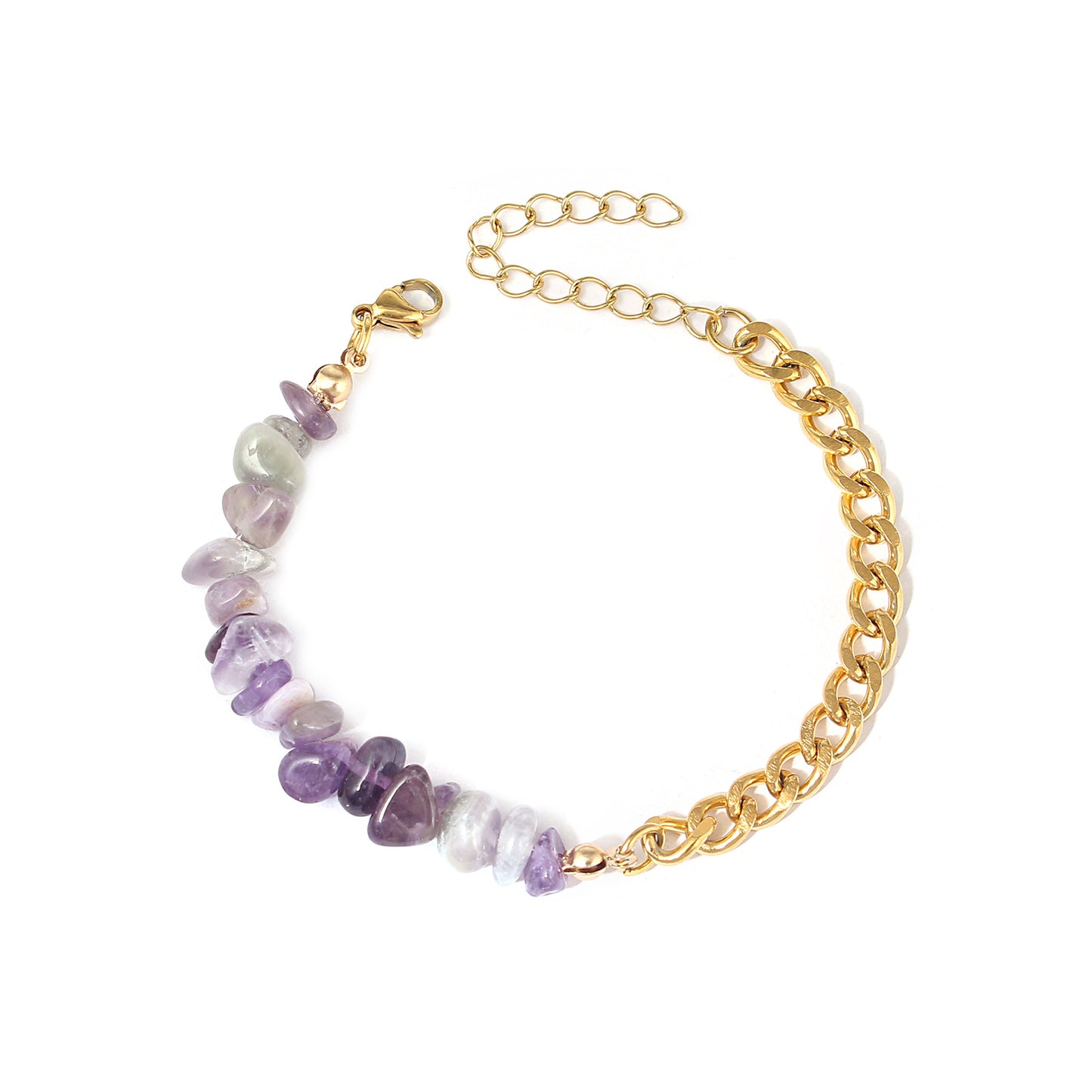 Natural Gemstone Chain Bracelet