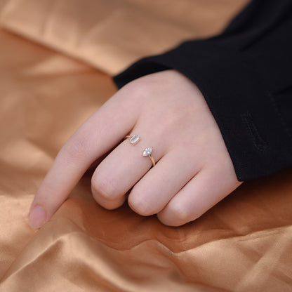 Baguette & Marquise Open Ring