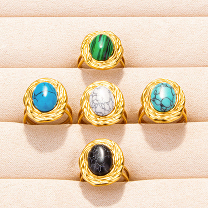 Estelle Gemstone Open Rings