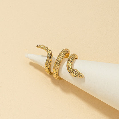 Cobra Hug Statement Open Ring