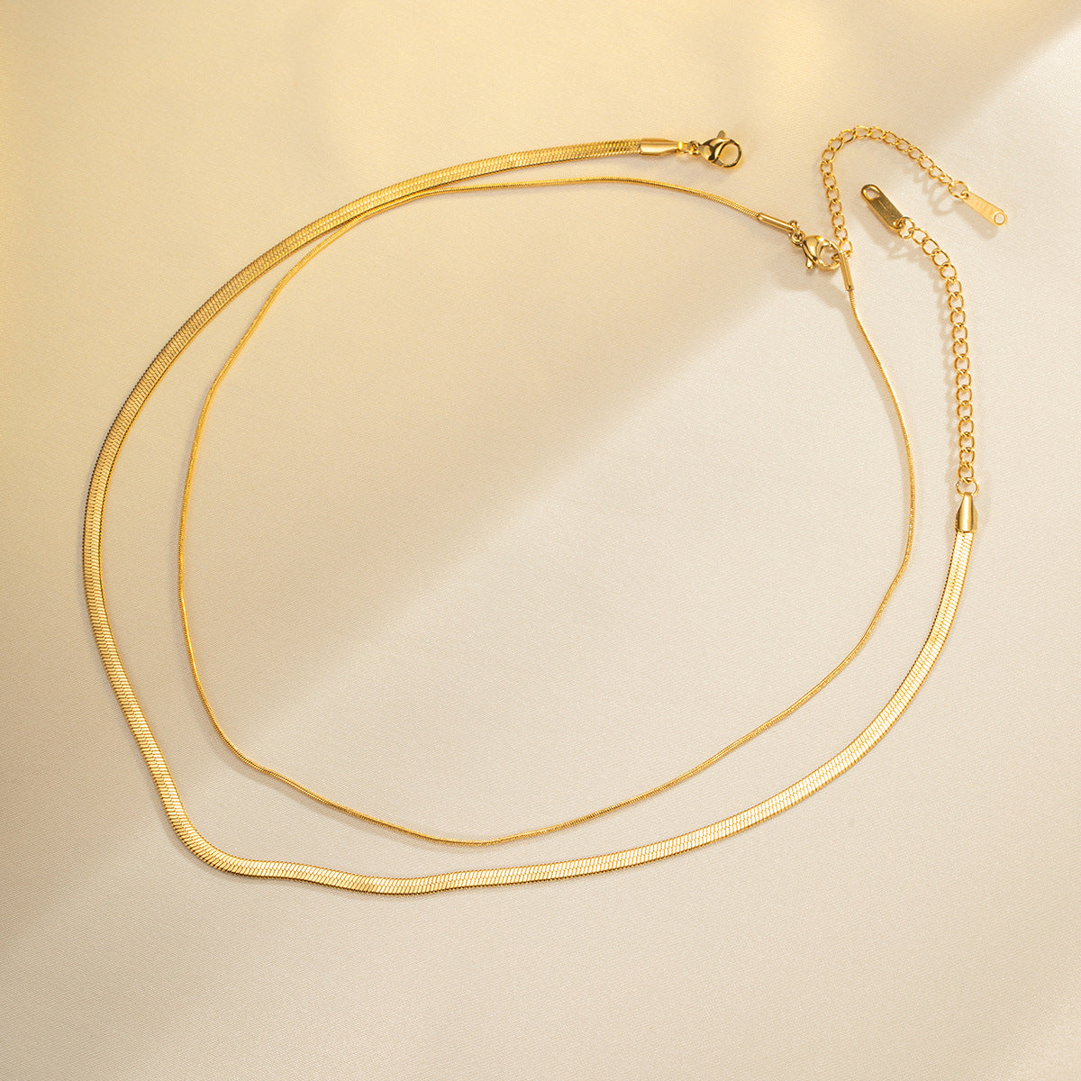 Minimalist Double Layer Chain Necklace