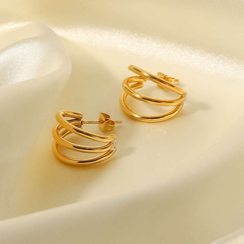 Jasmine Elegant Hoop Earrings