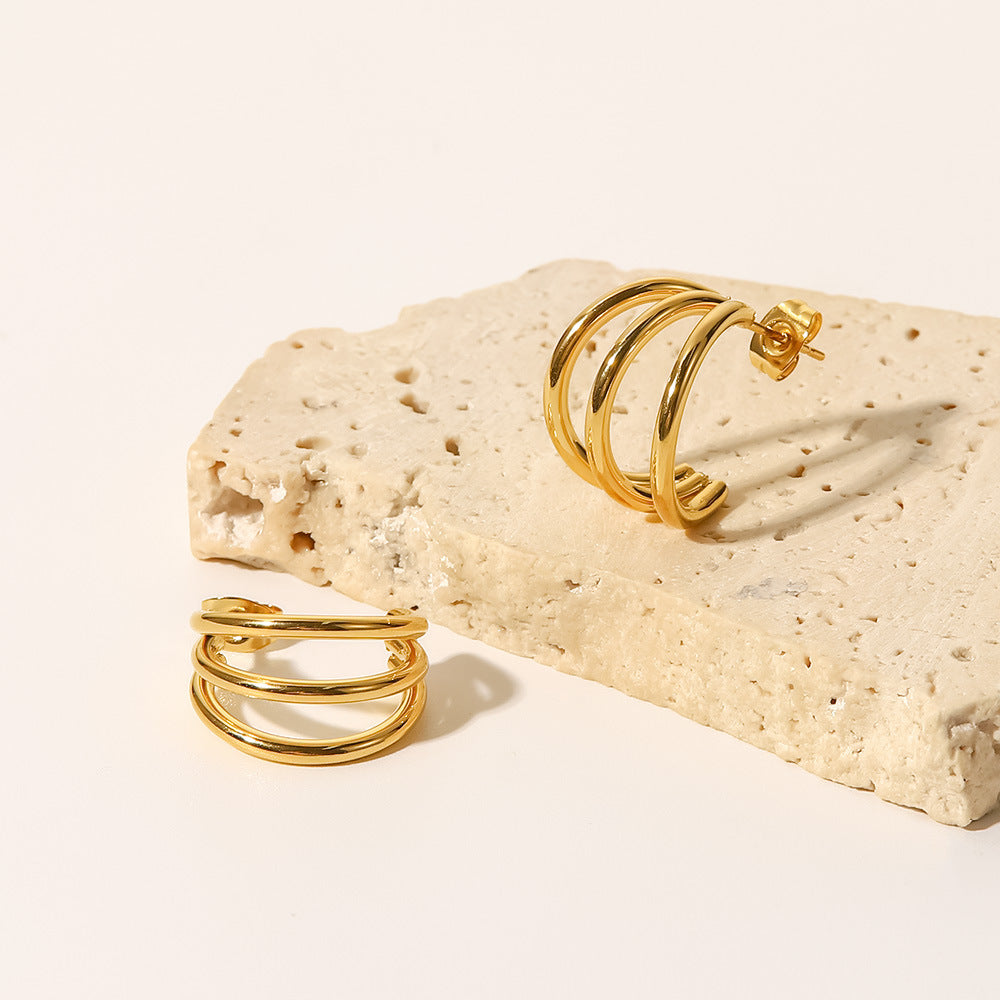 Jasmine Elegant Hoop Earrings