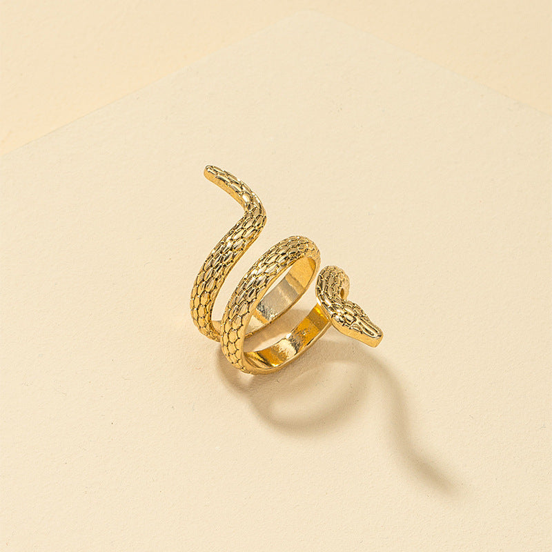 Cobra Hug Statement Open Ring