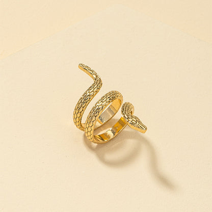 Cobra Hug Statement Open Ring