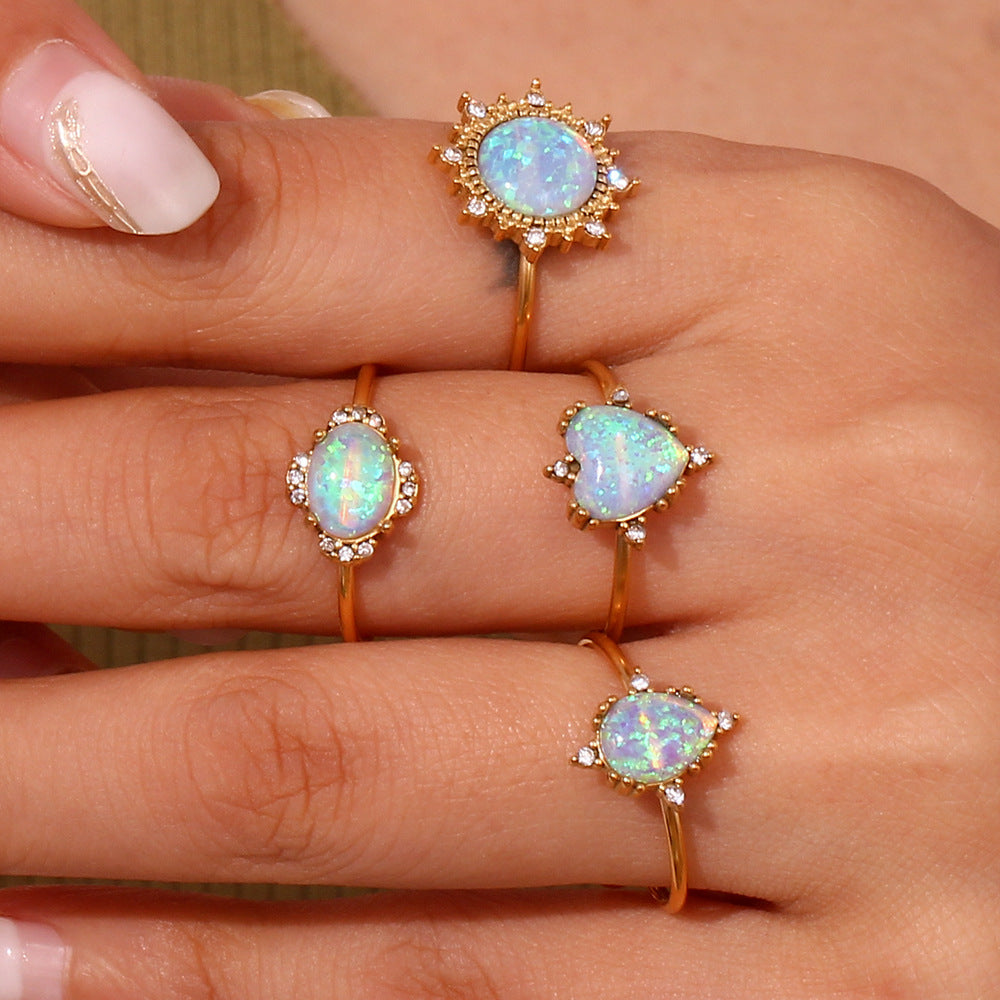 Opal Open Stackable Rings