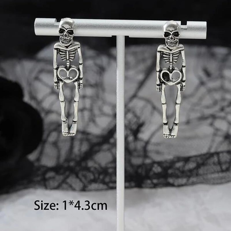 Goth Skeleton Drop Earrings