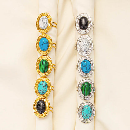 Estelle Gemstone Open Rings