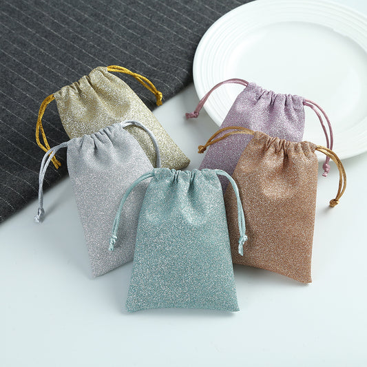 Pastel Glitter Jewelry Pouch