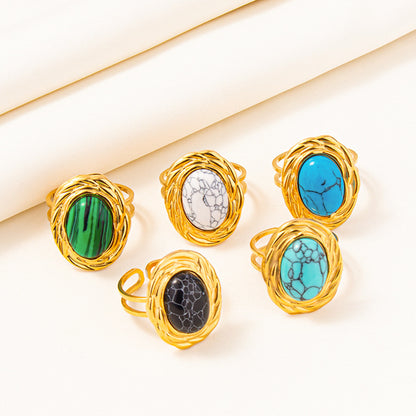 Estelle Gemstone Open Rings