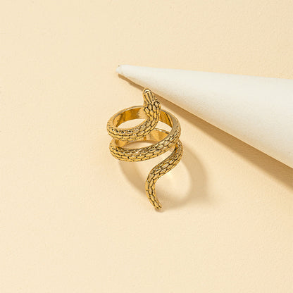 Cobra Hug Statement Open Ring