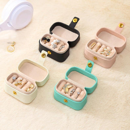 4 Slot Mini Leather Jewelry Box