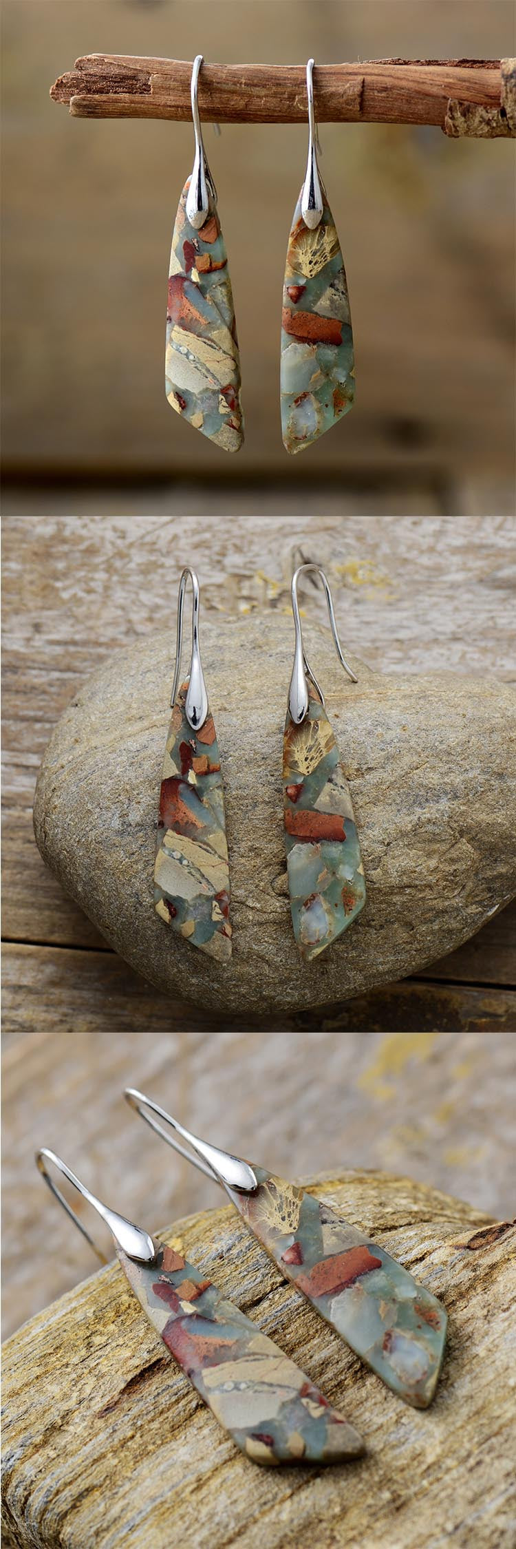 Celina Dragon Stone Drop Earrings