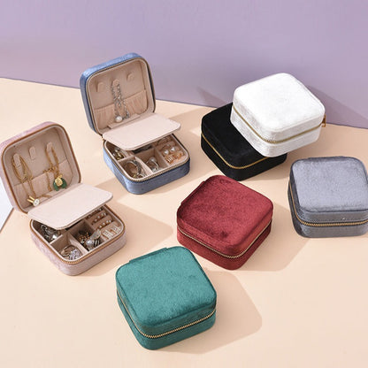 Velvet Square Travel Jewelry Boxes