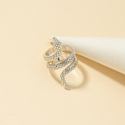 Cobra Hug Statement Open Ring