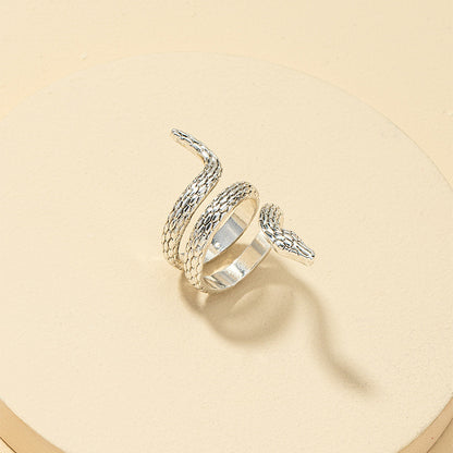 Cobra Hug Statement Open Ring