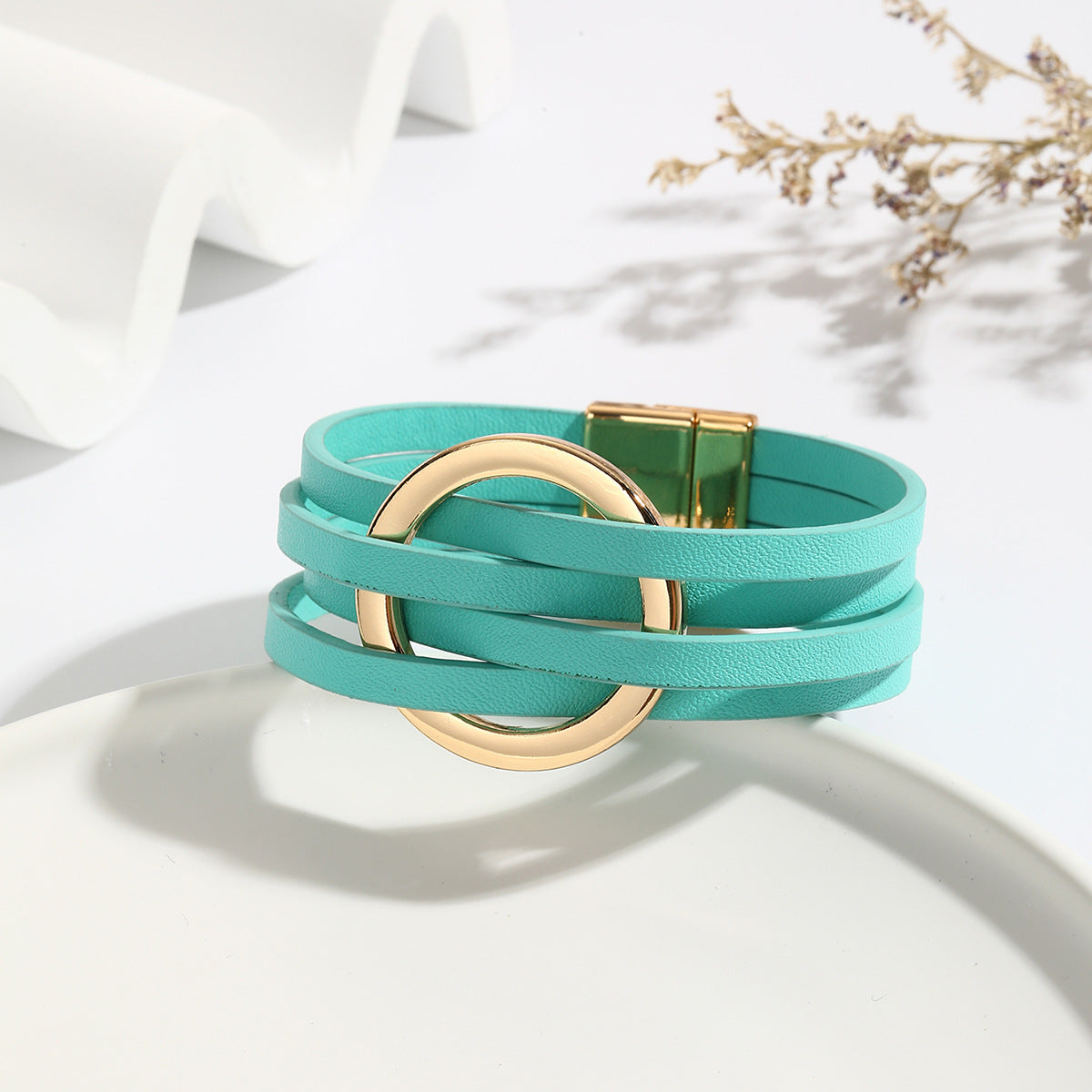 Retro Leather Wrap Bracelet