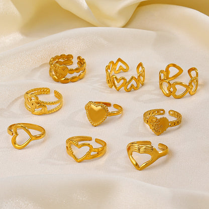 Taylor Heart Open Rings