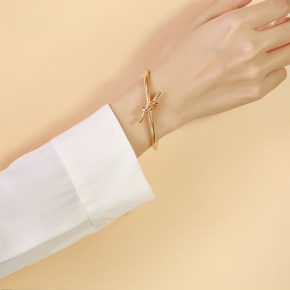 Nordic Knot Golden Cuff Bracelets