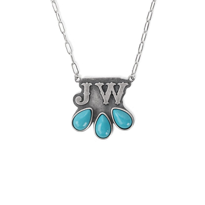 Custom Turquoise Necklace with Initials