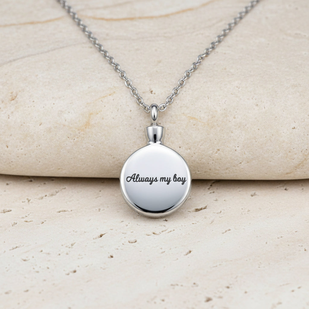 Engraved Tree of Life Urn Necklace