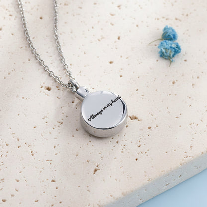 Engraved Tree of Life Urn Necklace