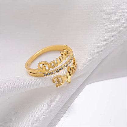 Minimalist Custom 1-6 Names Ring