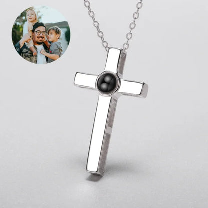 Personalized Cross Projection Necklace