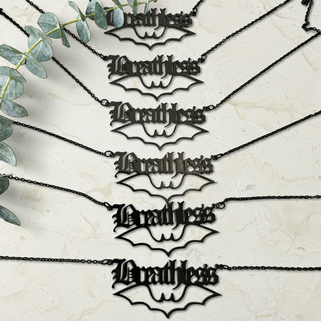 Custom Gothic Name Necklace