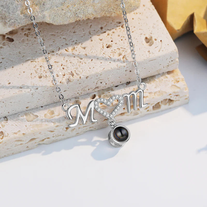 Custom Mom Photo Projection Necklace