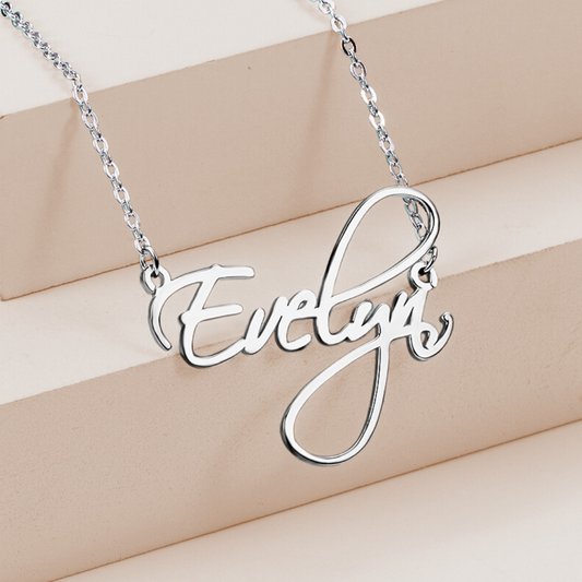 Personalized Calligraphy Name Necklace 925 Silver