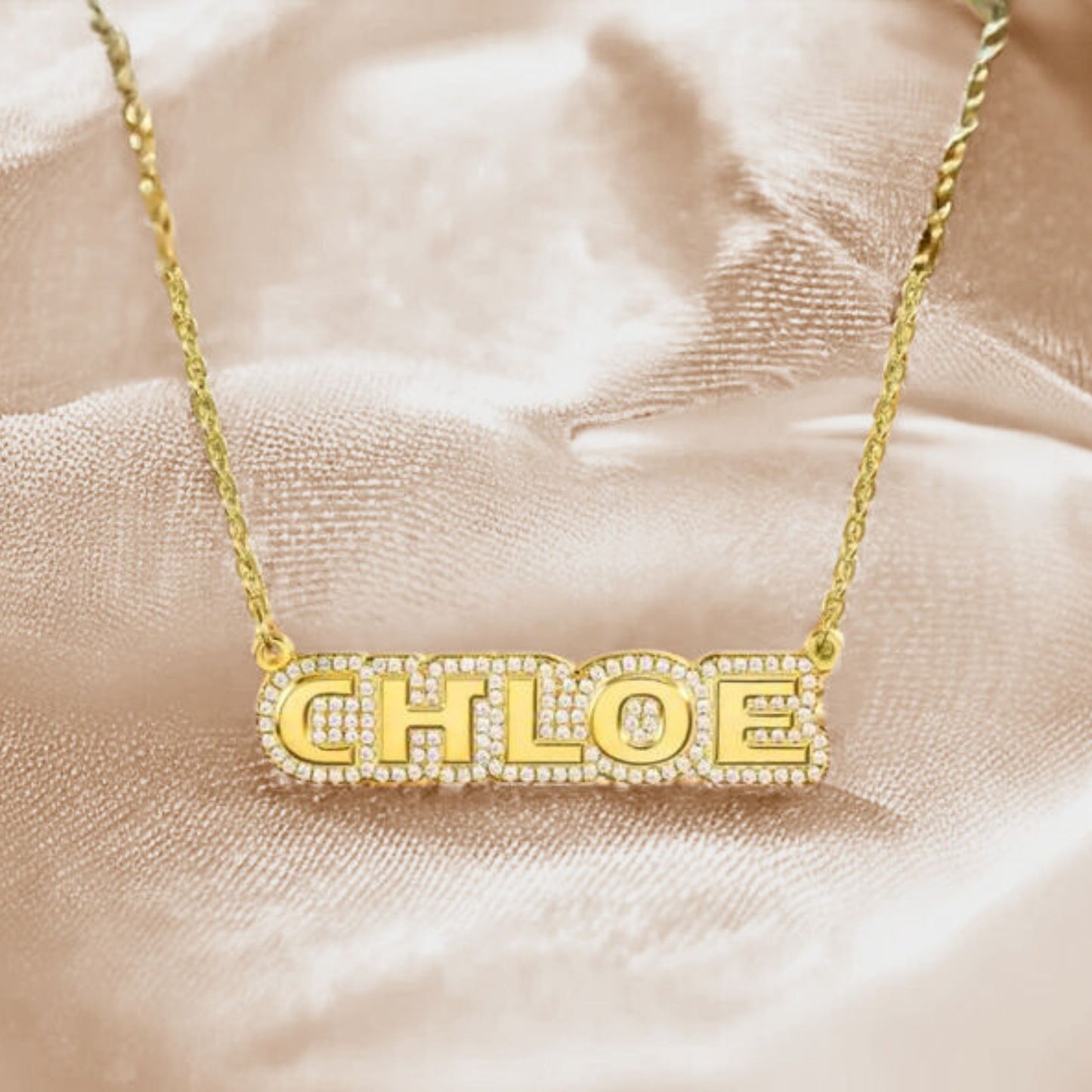 Personalized Crystal Name Necklace