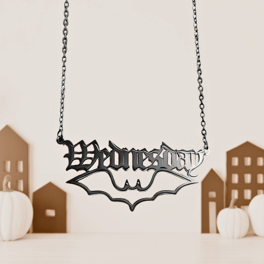 Custom Gothic Name Necklace