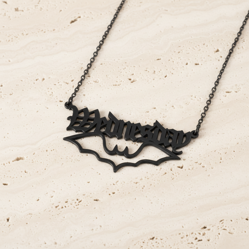 Custom Gothic Name Necklace