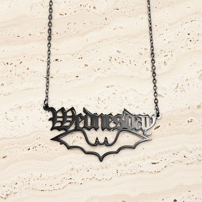 Custom Gothic Name Necklace