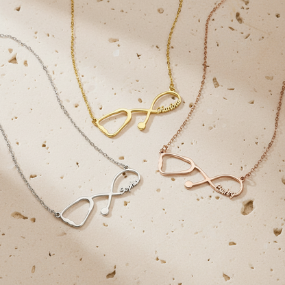 Personalized Stethoscope Name Necklace