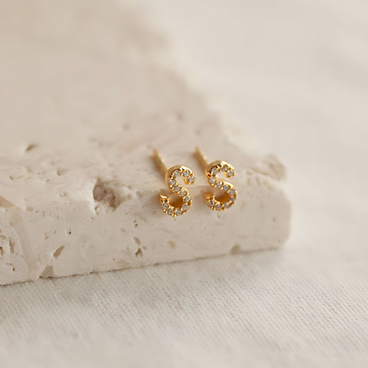 Personalized Initial Stud Earrings