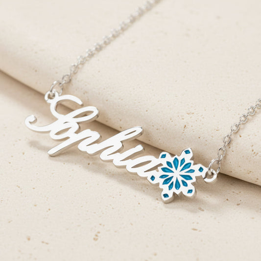 Personalized Snowflake Name Necklace
