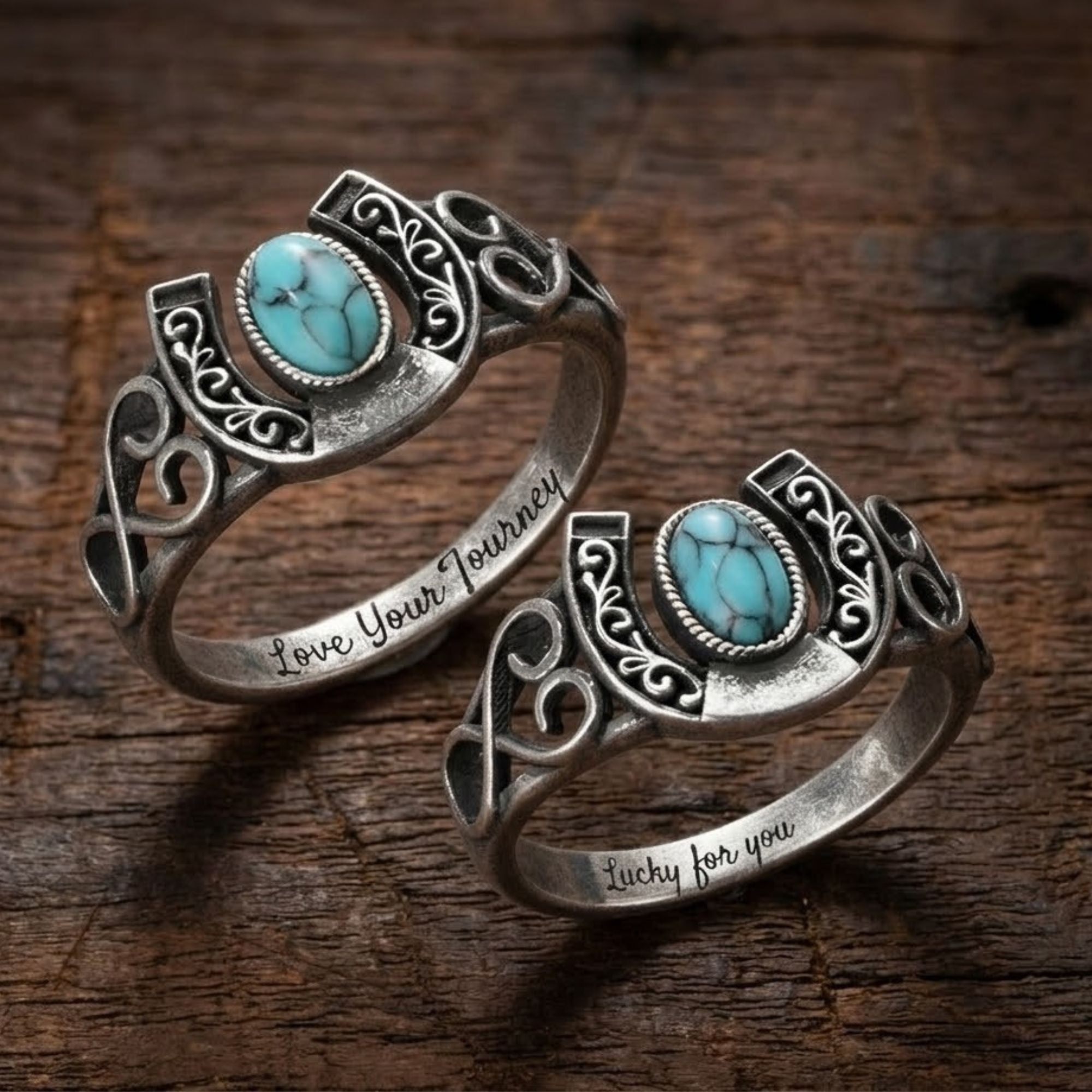Custom Horseshoe Turquoise Ring