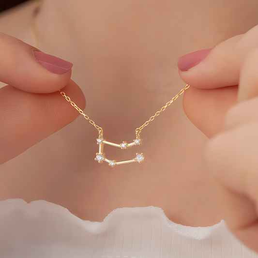 Custom Constellation Birthstone Necklace